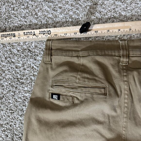 RSQ London Skinny Chino Pants Mens 30x32 Khaki Stretch Flat Front Casual - Picture 9 of 11
